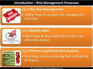 pmp study guide: project risk management control... Pmp chap 11 - project risk management - Part 2 | PDF