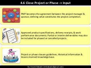 By: Anand Bobade (nmbobade@gmail.com)
PMP becomes the agreement between the project manager &
sponsor, defining what const...