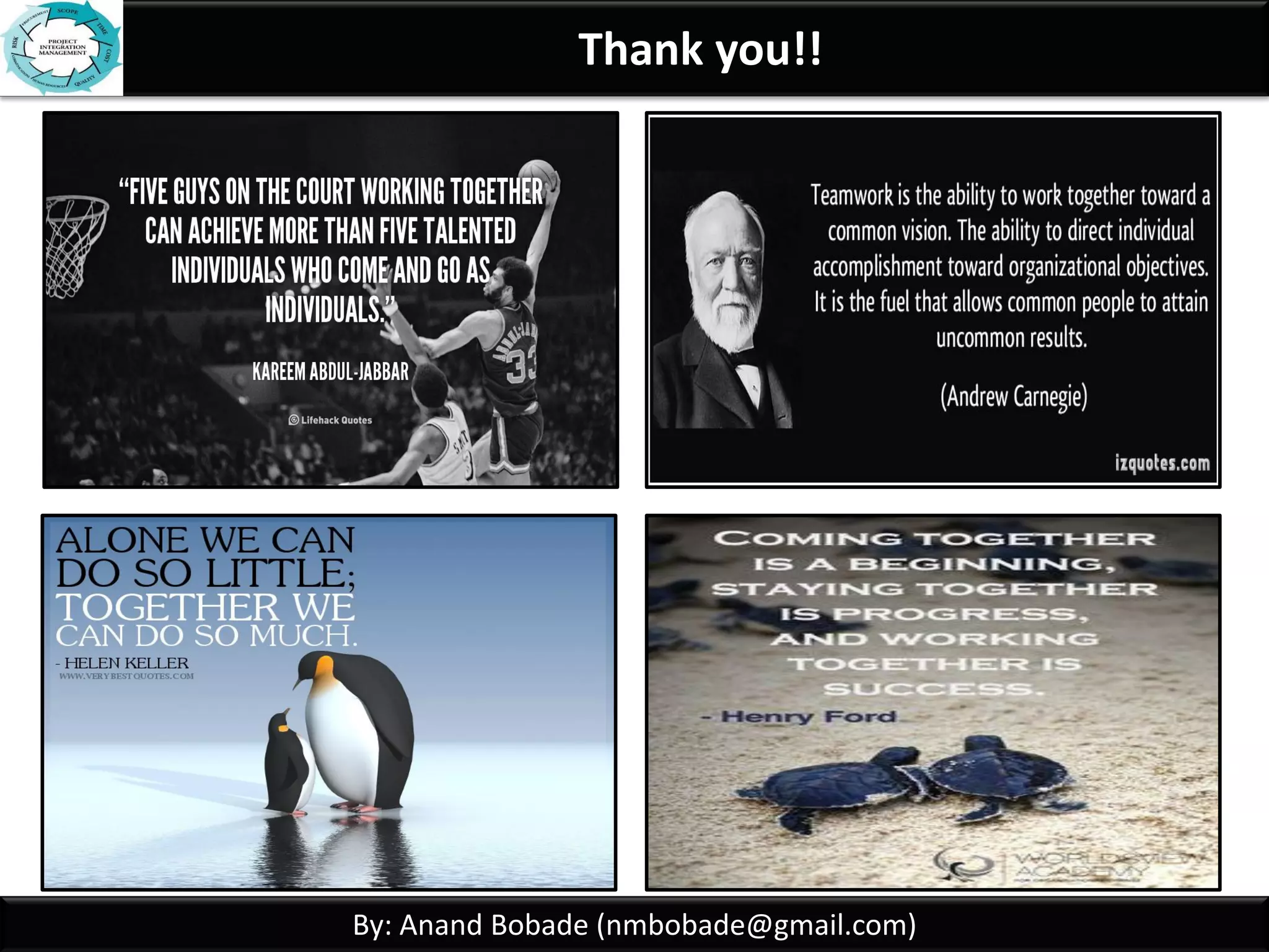 By: Anand Bobade (nmbobade@gmail.com)By: Anand Bobade (nmbobade@gmail.com)
4.2 Develop PM plan-> Process Flow
4.2 I T&T O
 