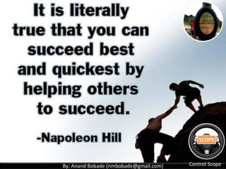 By: Anand Bobade (nmbobade@gmail.com)
5.5 Validate Scope -> Inputs
Deliverable Expected
Product Service or result
Delivered
• Scope
Management Plan
• Scope Baseline
Project
Management
Plan
• Requirements
• Acceptance
criteria's
Requirements
Documentation
• Requirements
• Traceability Matrix
Req.
Traceability
Matrix
• Control Quality (done as
a part of Quality control)
• Ready for business
approval.
Verified
Deliverables
• Non-conformance details
• Compliance details
Work
Performance
Data
Planning Phase Design & Build phase
 