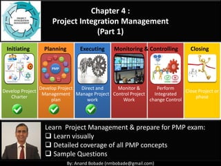 By: Nemanand Bobade (nmbobade@gmail.com)
Chapter 6 :
Project Time Management
(Part 1)
Plan Schedule
management
Define
Activities
Sequence
Activities
Estimate
Activity
resource
Estimate
Activity
Duration
Develop
Schedule
Control
Schedule
Planning
Monitoring &
Controlling
Learn Project Management & prepare for PMP exam:
• Learn visually
• Detailed coverage of all PMP concepts
• Sample Questions
 