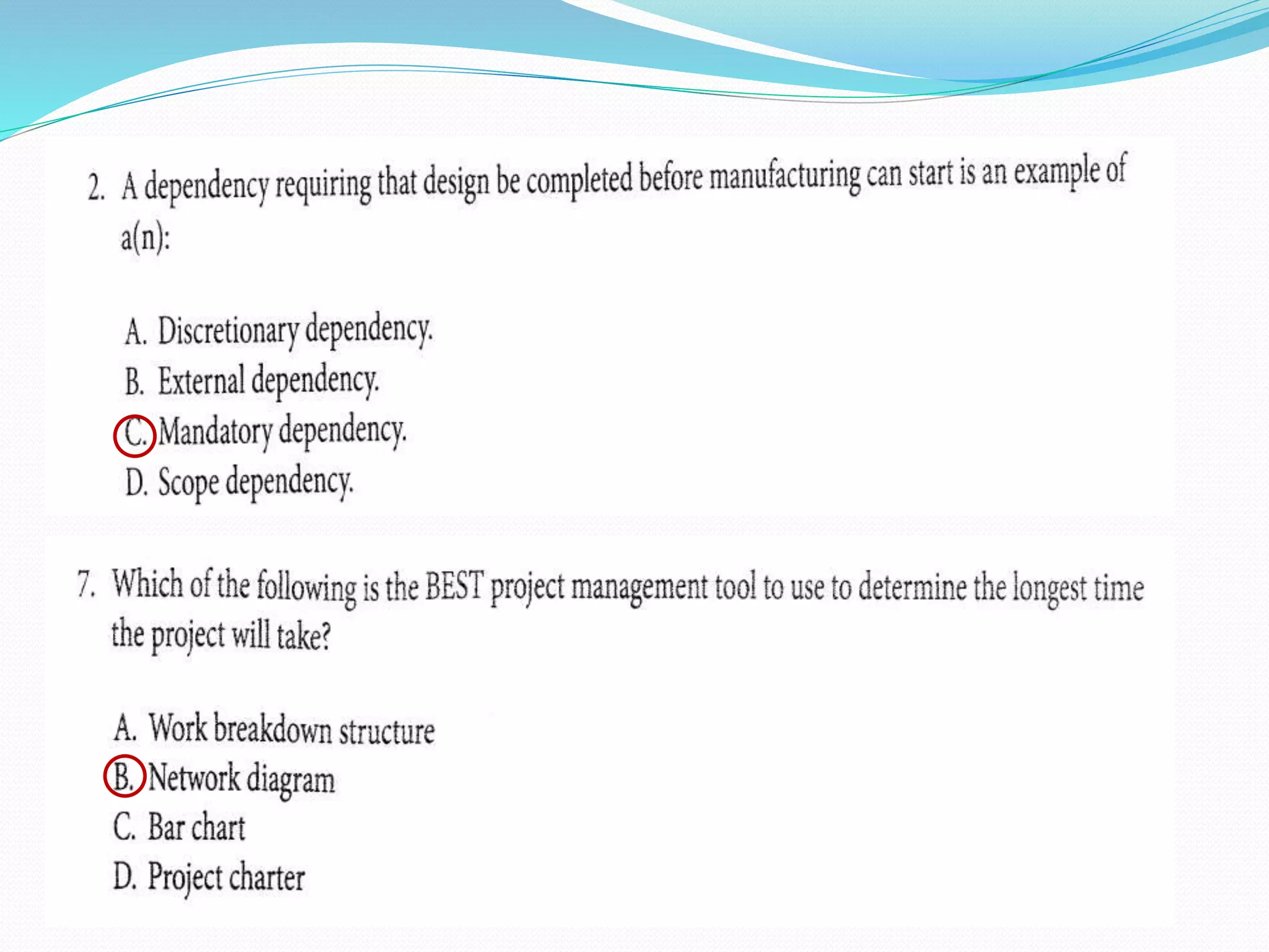TIME MANAGEMENT chapter(6), PMBOK5