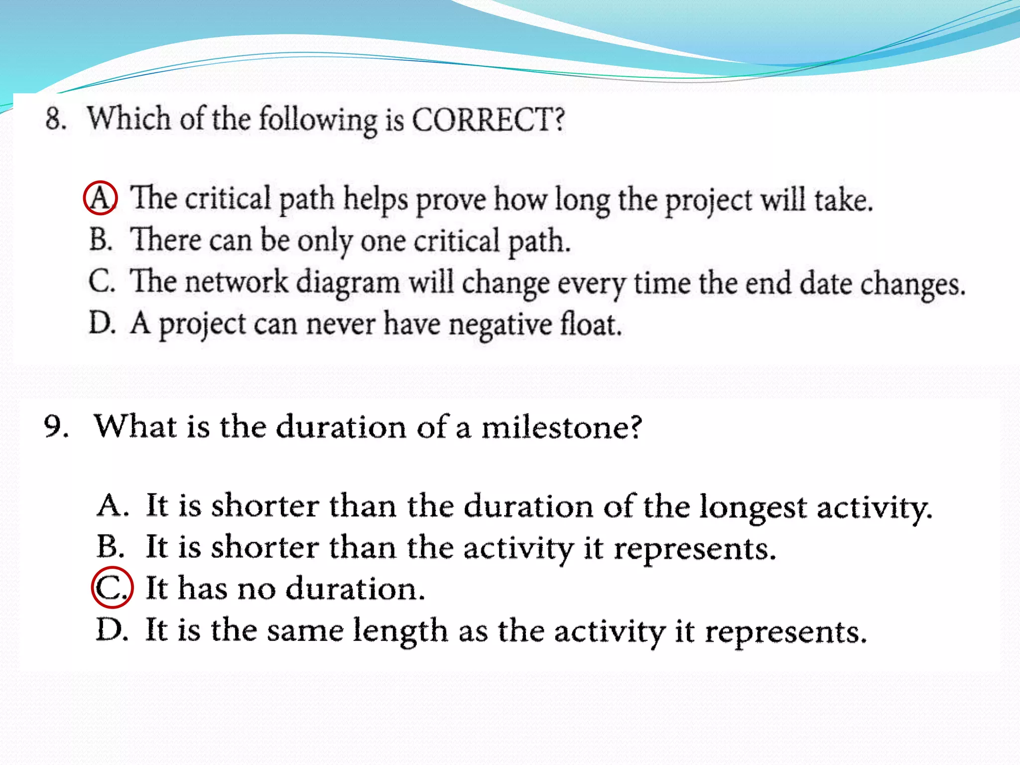 TIME MANAGEMENT chapter(6), PMBOK5