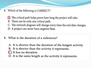 TIME MANAGEMENT chapter(6), PMBOK5