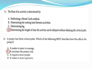 TIME MANAGEMENT chapter(6), PMBOK5