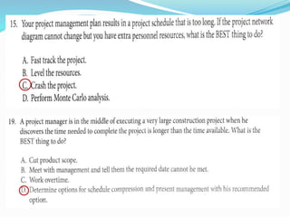 TIME MANAGEMENT chapter(6), PMBOK5