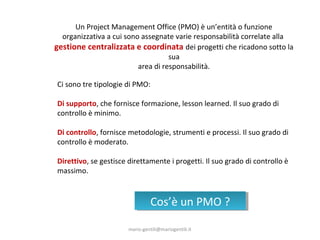 Supporto Project Manager Project Management Professional, Fondamenti | PPS
