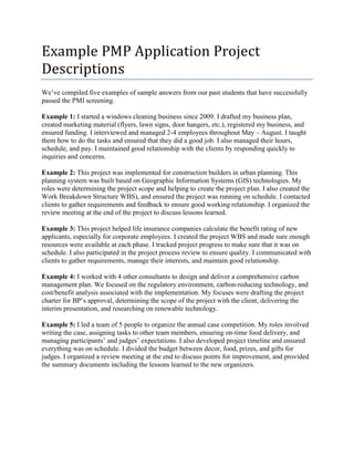 RELLENAR TU SOLICITUD DE PMP EJEMPLOS PDF RELLENAR TU SOLICITUD DE PMP EJEMPLOS PDF