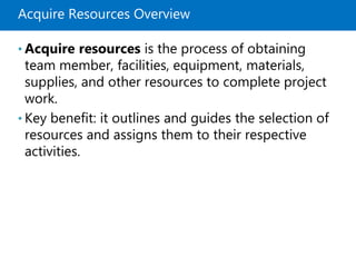 Project Resource Management - PMBOK6 | PPTX