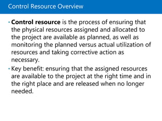 Project Resource Management - PMBOK6 | PPTX