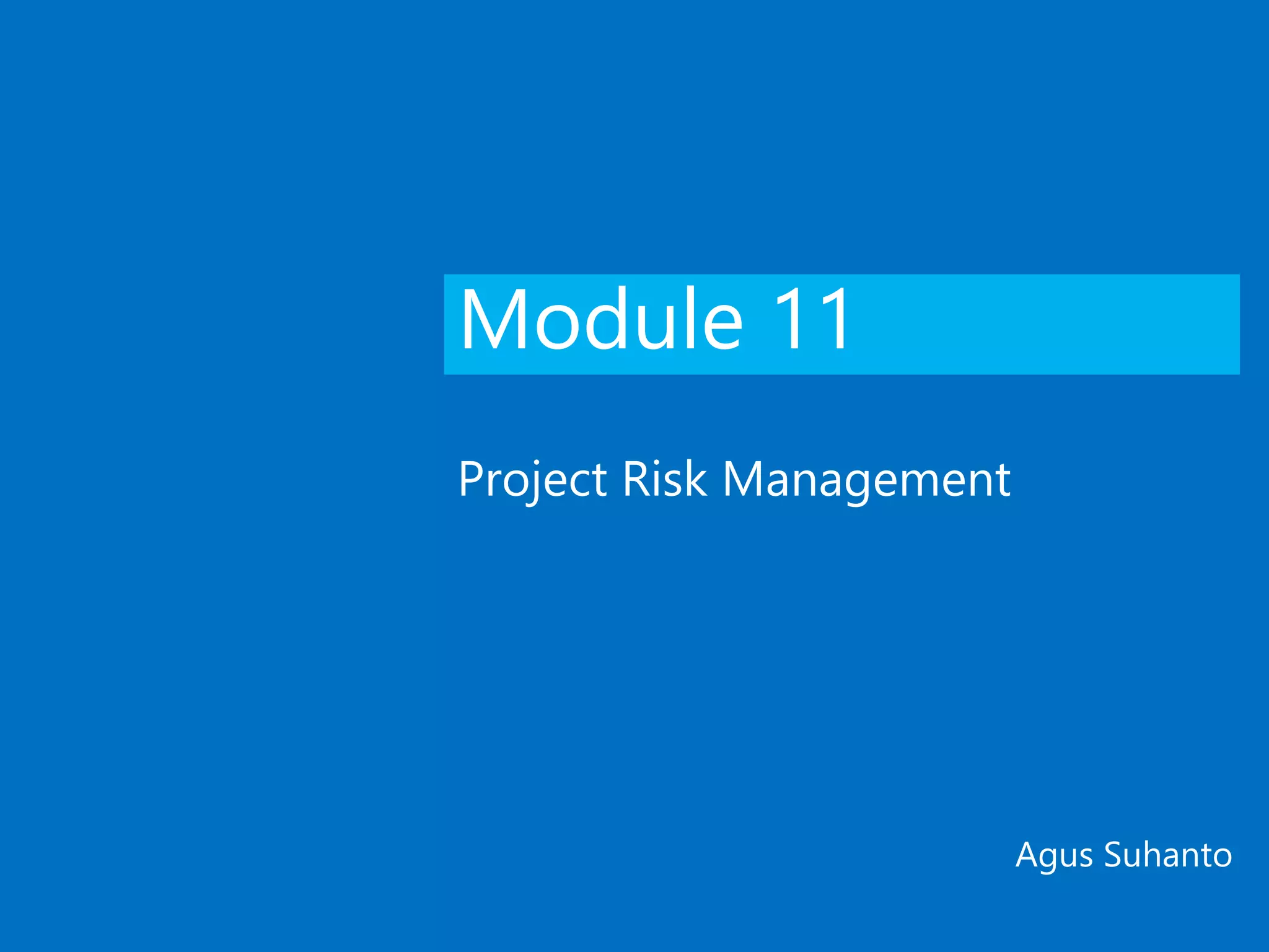 Project Risk Management - PMBOK6 | PPTX