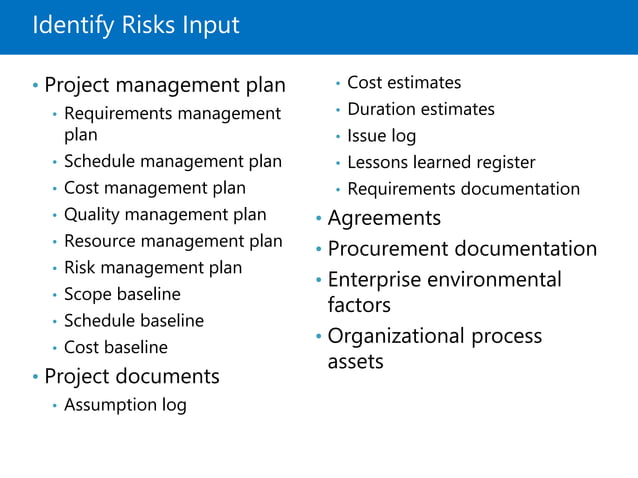 Project Risk Management - PMBOK6 | PPTX