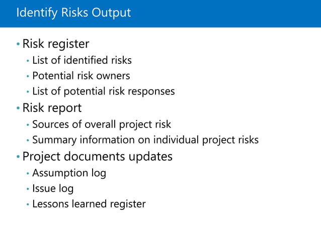 Project Risk Management - PMBOK6 | PPTX