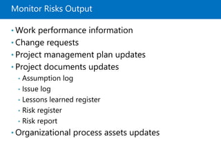 Project Risk Management - PMBOK6 | PPTX
