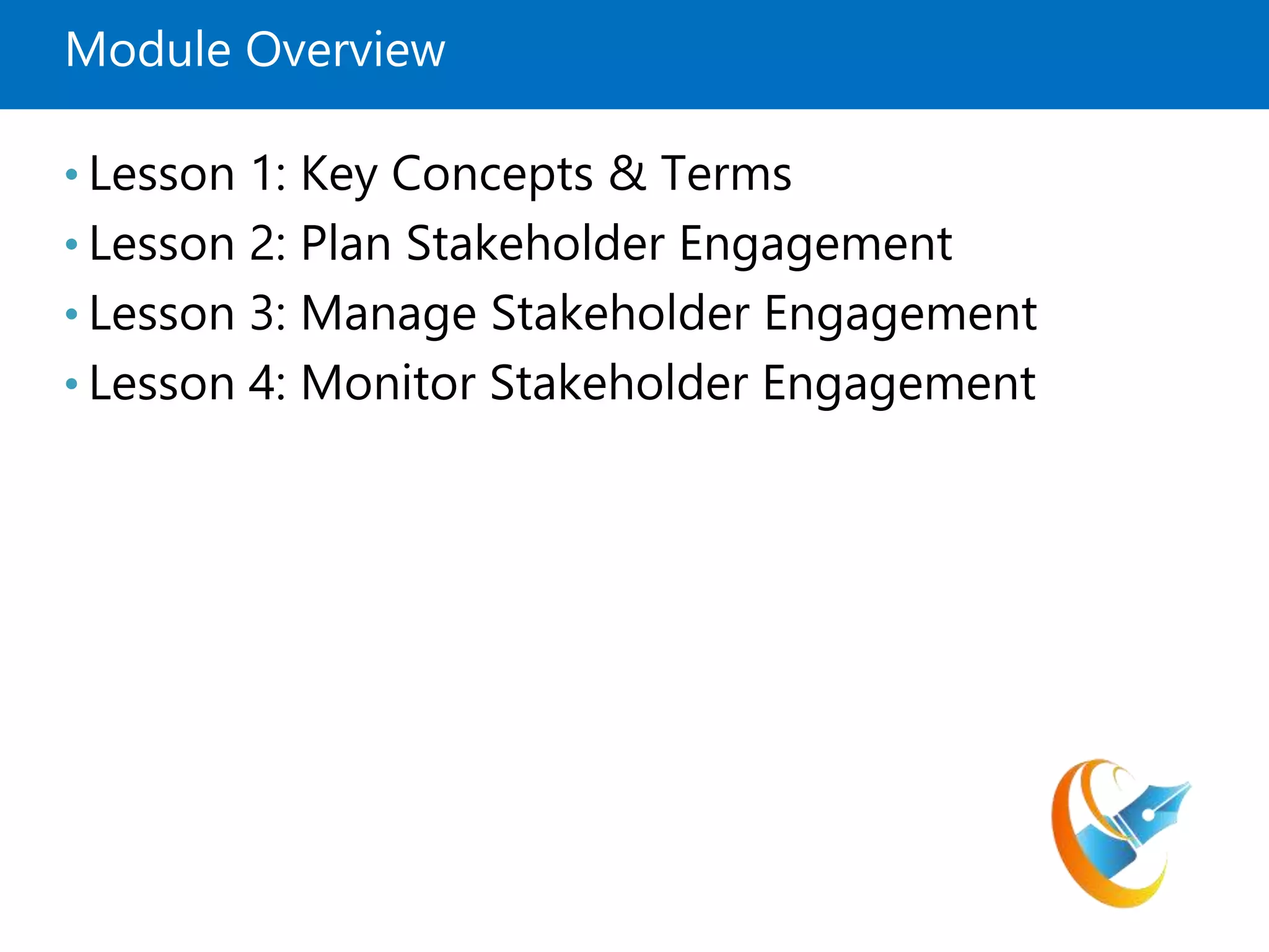 Stakeholder Module Project Stakeholder Management - PMBOK6 | PPTX