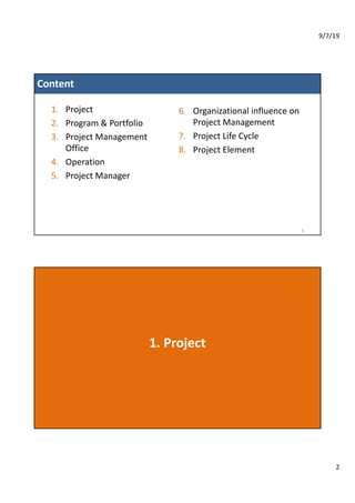 PMI-PMP6 Lecture 02: Project Management Framework_v1.0 | PDF