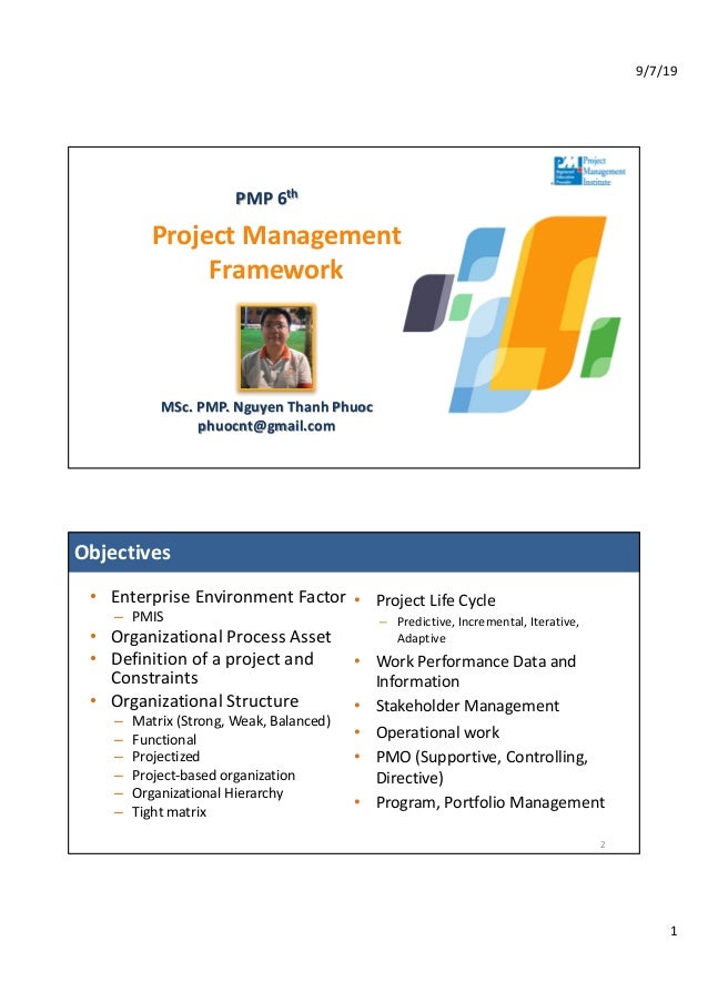Pmi Pmp6 Lecture 02 Project Management Framework V1 0