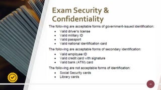 49
49
Exam Security &
Confidentiality
 