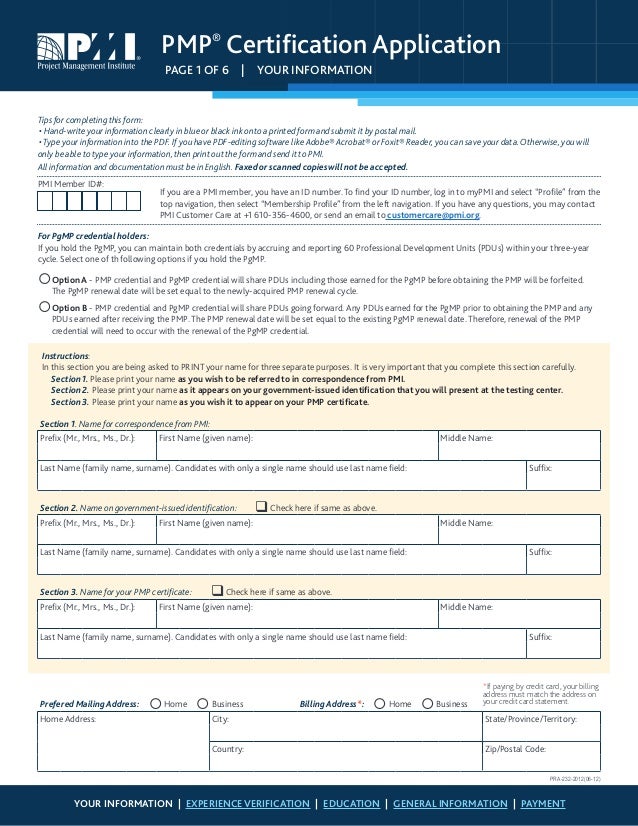 Pmp Printable Application Form Printable Forms Free Online Pmp Printable Application Form Printable Forms Free Online