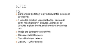 Packaging Defect Classification Pharmaceutical Packaging Materials | PPTX