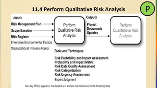 11.4 Perform Qualitative Risk Analysis P
 