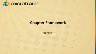 Chapter Framework
Chapter 3
 