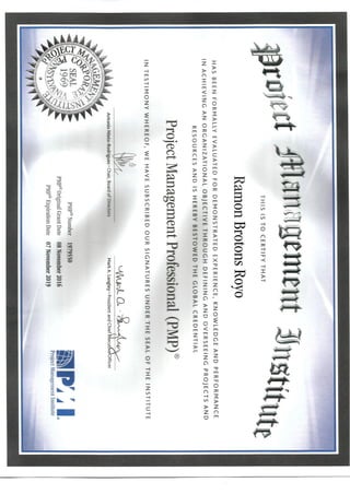 PMP certificado