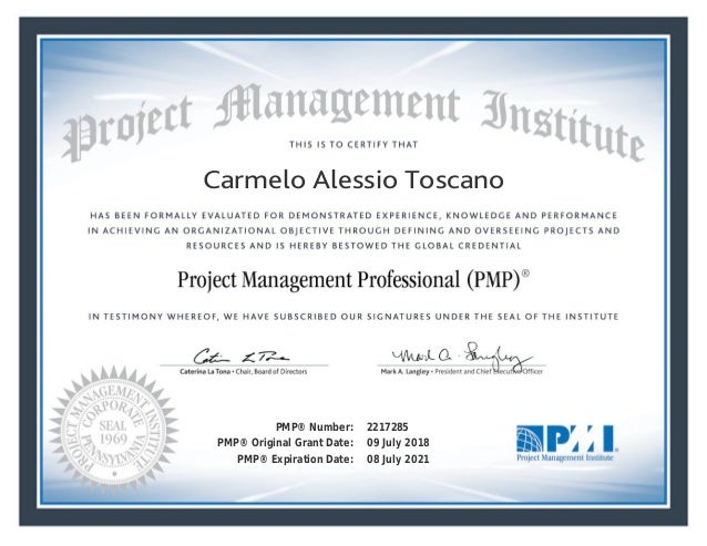 pmp certificate required pmp certificate required