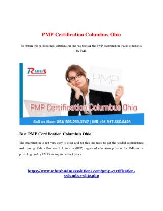 PMP Certification Columbus Ohio