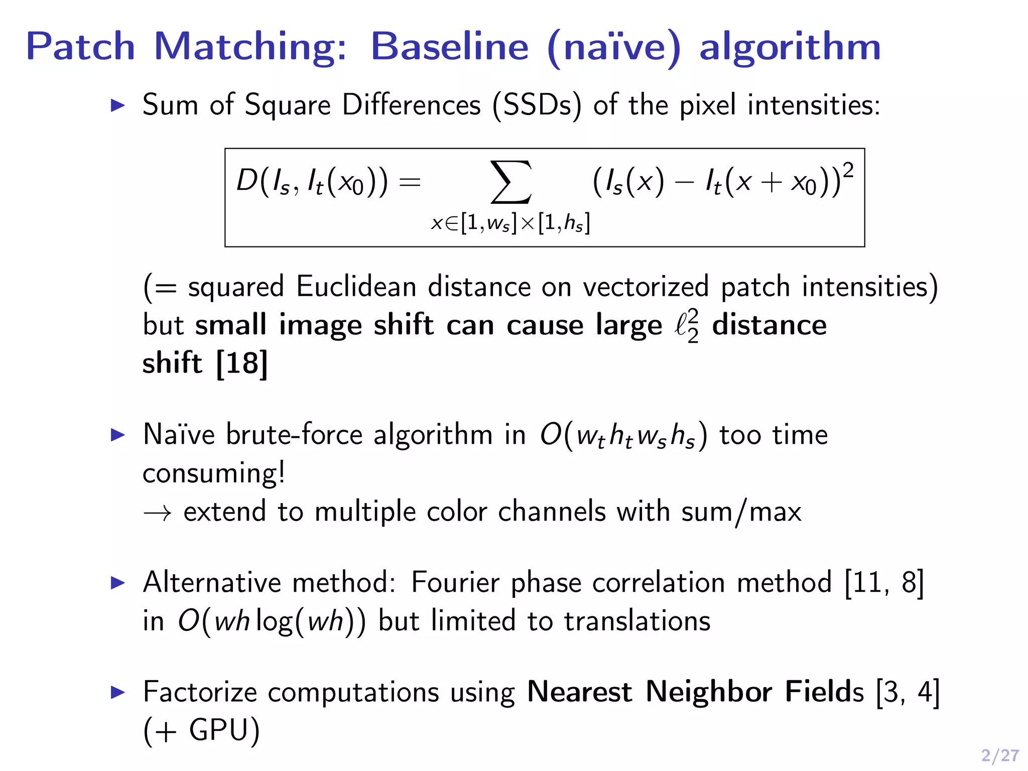 Patch Matching with Polynomial Exponential Families and Projective ...