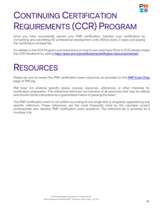 PMP Examination Content Outline | PDF