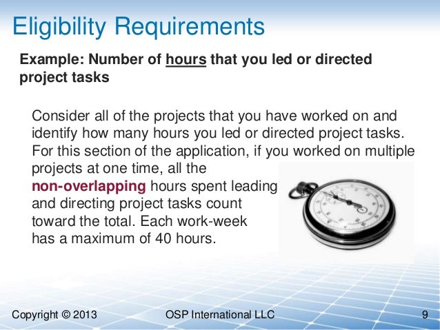 pmp eligibility pmp eligibility