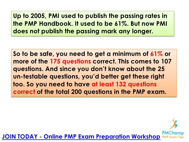 PMP Exam Passing Score 2011