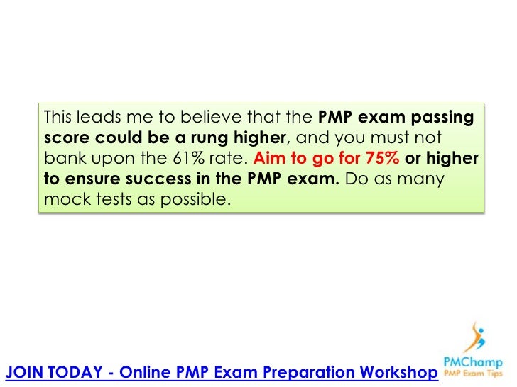 PMP Exam Passing Score 2011