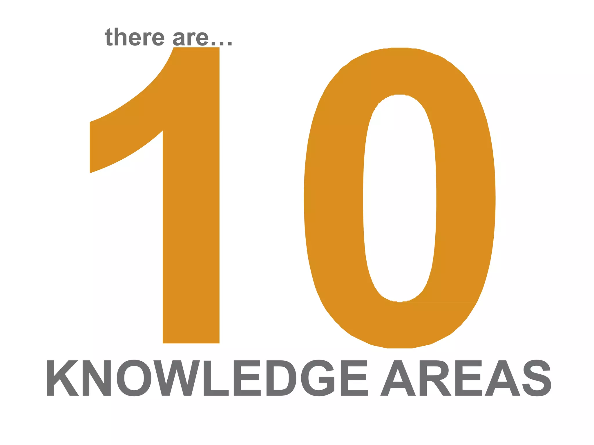 there are…
KNOWLEDGE AREAS
 