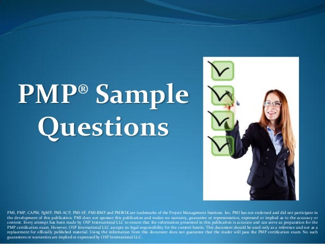 pmp sample questions