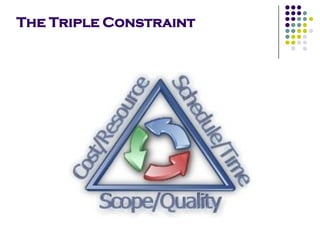The Triple Constraint
 