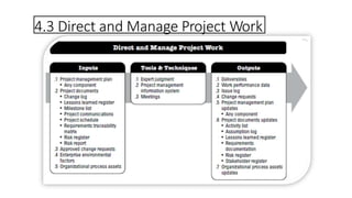 4.3 Direct and Manage Project Work
 