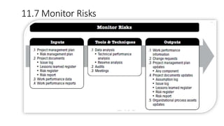 11.7 Monitor Risks
 