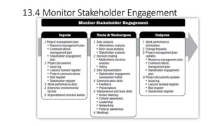 13.4 Monitor Stakeholder Engagement
 