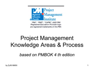 by ZuRi MMXI 1
Project Management
Knowledge Areas & Process
based on PMBOK 4 th edition
 