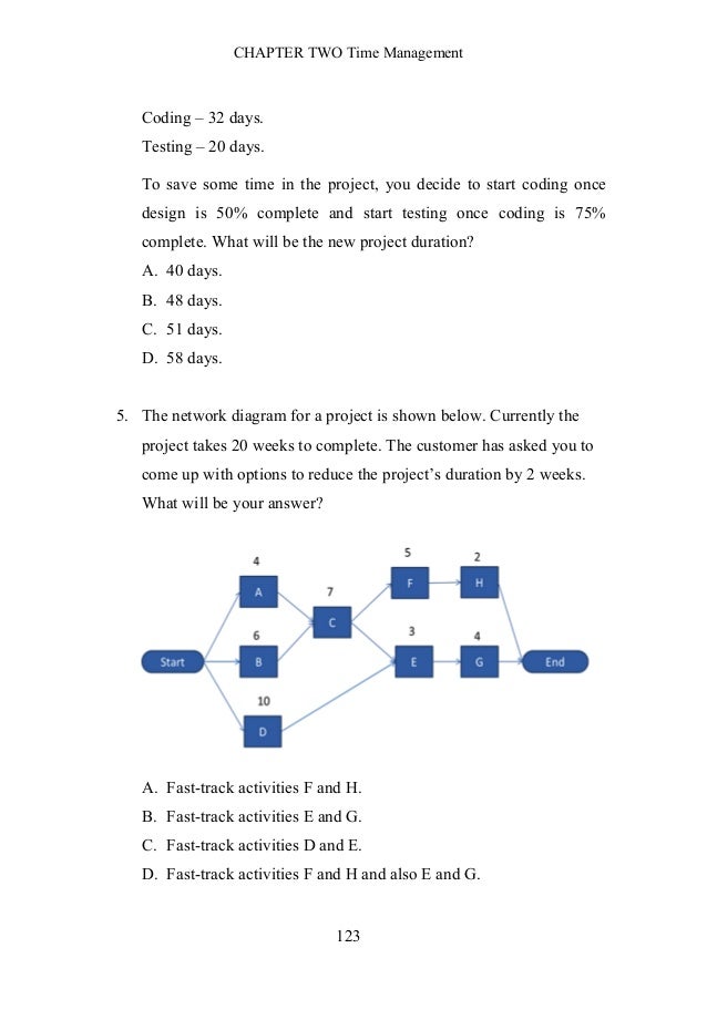 31 Pmp Network Diagram Sample Questions