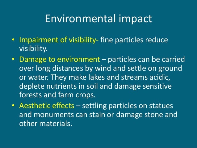 Particulate matter pollution