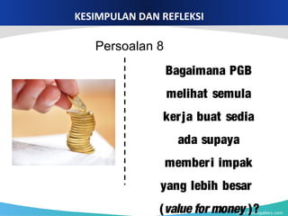 www.themegallery.com
KESIMPULAN DAN REFLEKSI
Bagaimana PGB
melihat semula
kerja buat sedia
ada supaya
memberi impak
yang lebih besar
(value for money )?
Persoalan 8
 