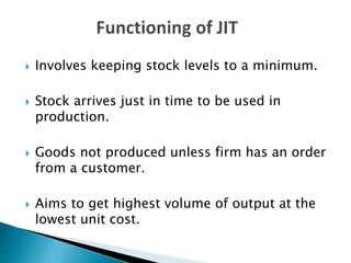 Just in Time (JIT) | PPTX