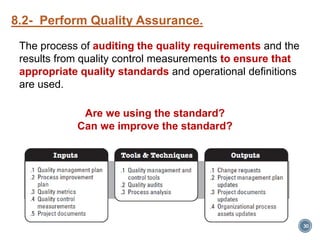 Pmp quality chapter 8 | PDF