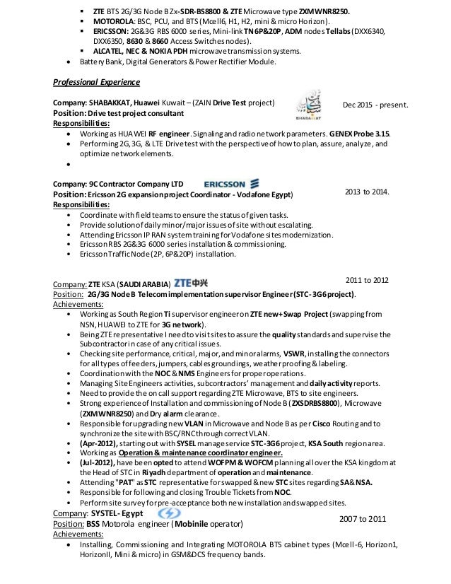 junior site engineer resume