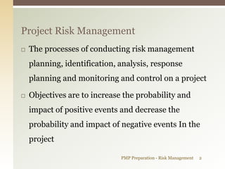 Pmp risk management | PDF