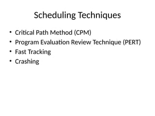 Comprehensive PMP Schedule Management Techniques and Key Concepts | PPTX