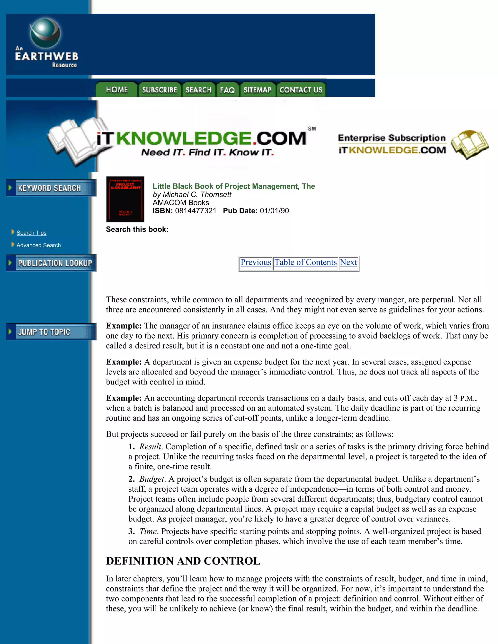 Pmp The Little Black Book Of Project Management | PDF